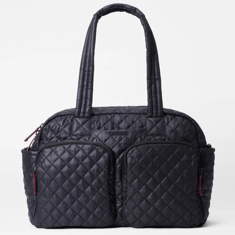 MZ Wallace Nik Black Quilted Travel Bag EUC